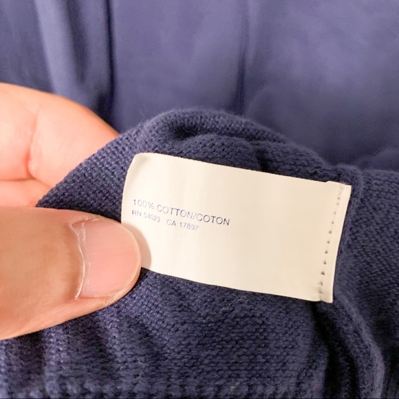 Gap Blue V Neck Sweater, L - Picture 4 of 5